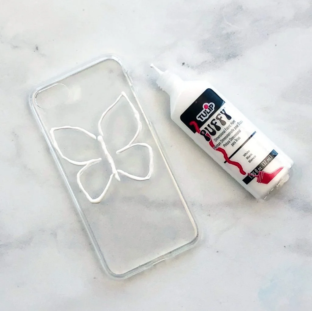 Puffy Paint DIY Phone Cases